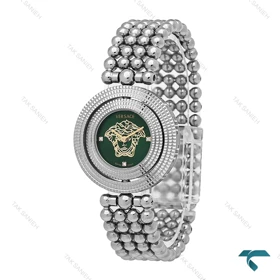 ساعت زنانه ورساچه قاب چرخان سیلور صفحه سبز Versace-6746-L