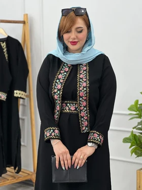کت سارافون کمربند دار گلفارم