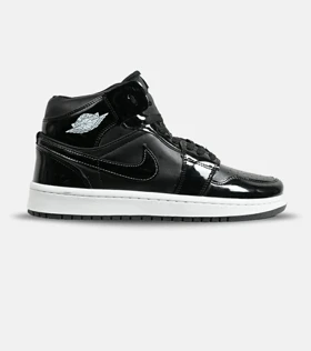 کفش کتانی ساق‌دار مردانه و زنانه مشکی نایک جردن 1 مدل 6520