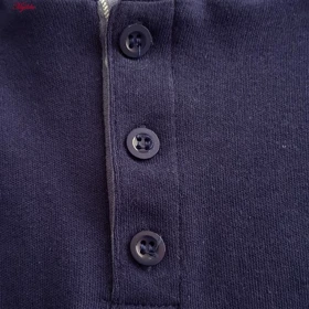 ست بلوز و شلوار مردانه نخ پنبه سرمه ای لین کد 5197-496