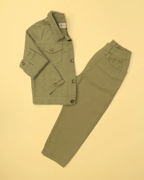 ست کت و شلوار کتان بچه گانه 0815