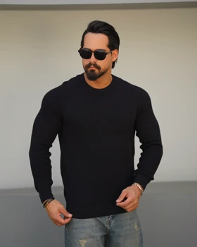 بافت یقه گرد مردانه