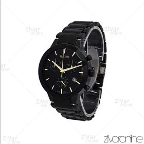 ساعت رادو مردانه سه موتوره مشکی عقربه طلایی 106935