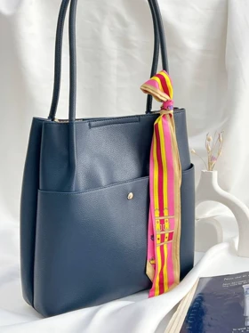 کیف هرمس دستمال دار 3482 (سرمه ای)