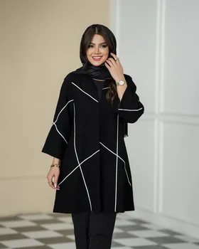 مانتو مشکی مدل جولیا کد 2534