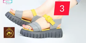 صندل لژدار تابستانه تمام طبی زنانه دور مچی 611-1