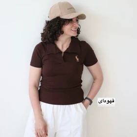 پولوشرت زنانه polo کد 6086 (قهوه‌ای)