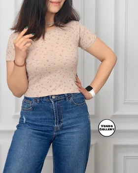 کراپ کبریتی گل‌دار