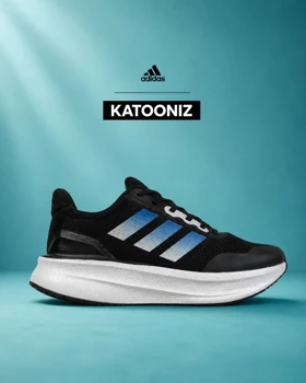 کفش رانینگ آدیداس گلکسی 7 مشکی آبی مدل 9151 کتانی Adidas Galaxy 7