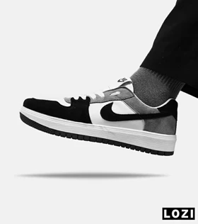 کفش کتانی مردانه طوسی مشکی سفید نایک NIKE SB