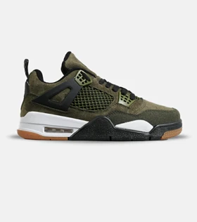 کتانی ساق‌دار زنانه و مردانه سبز Nike air jordan 4 مدل 7305