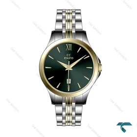 ساعت مچی انزو زنانه EC-614TSL دورنگ طلایی گرد Enzo-8101-L