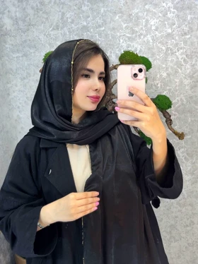 شال مشکی کوپرا دور زنجیری 3517