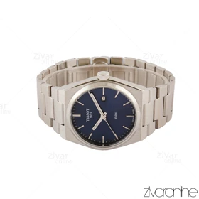 ساعت تیسوت مردانه PRX نقره ای صفحه سرمه ای 105473