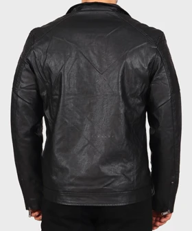 کت چرم مردانه ساده 8822