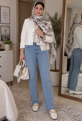 شلوار لی راسته زنانه