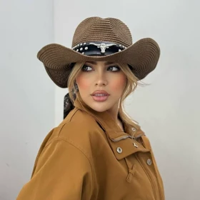 کلاه ساحلی کابوی گاو استیل و پانچ