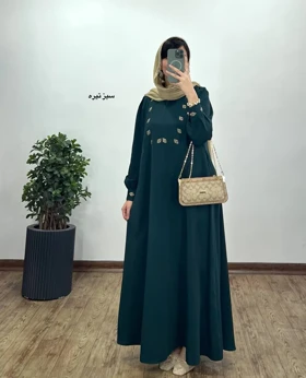 مانتو عبایی گلدوزی محنا 2