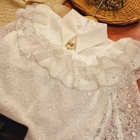 شومیز دخترانه یقه خرگوشی سه پله