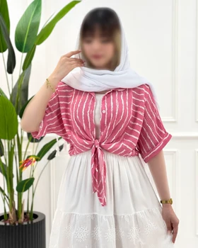 شومیز گره‌ای تک خامه دوزی