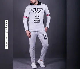 ست سویشرت و شلوار مدل YOUNG(سفید)