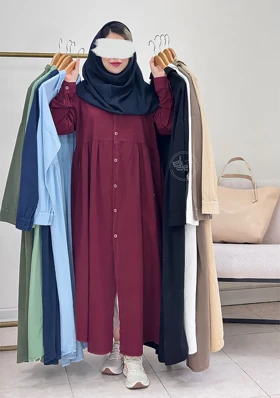 پیراهن مانتویی نسترن