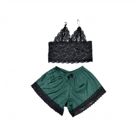 ست نیمتنه گیپور و شلوارک مدل 117