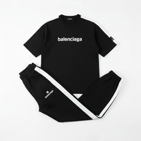 ست تیشرت و شلوار مردانه بنگال کش Balenciaga-مشکی