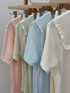 ست لباس راحتی بلوز و شلوارک کد 101