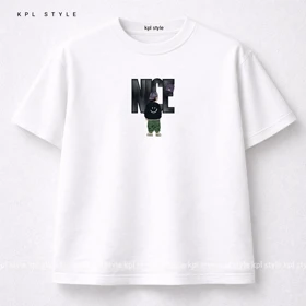 تیشرت NICE مینیمال قواره باکسی | %100 پنبه گرم بالا کد 1208