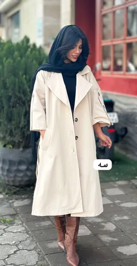 بارانی بلند کتان