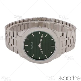 ساعت گوچی مردانه نقره ای صفحه سبز 105734