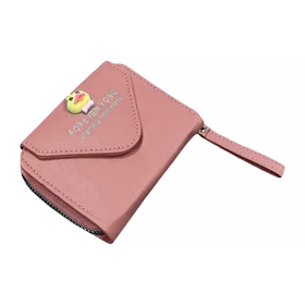 کیف پول و جا کارتی طرح جوجه اردک مدل MSN256-37 (صورتی)