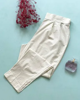 شلوار خمره ای لینن دمپا ساسون پشت کش