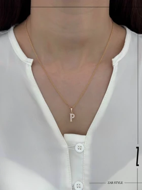 گردنبند حروف نگین‌دار