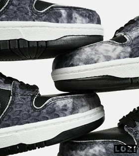 کفش کتانی مردانه و زنانه مشکی زغالی NIKE dunk low steam puppet