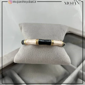 دستبند زنانه بنگل با طرح میناکاری شیک و ظریف کد bg10008