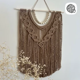 دیوار کوب مکرومه بافی مدل آریژه طول 60 سانتی متر