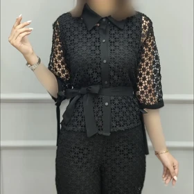 شومیز شلوار دانتل آنجلا 3032