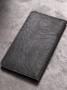 کیف پول چرم طبیعی مشکی کارلوتی کدb166