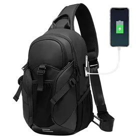 کیف کراس بادی مردانه بنج اصل Bange BG-77120 ضد آب USB دار
