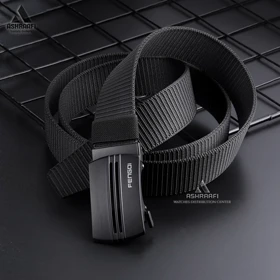 کمربند برزنتی مردانه Rail Belt BL124