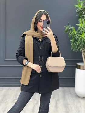 مانتو پاییزه چهار جیب پیله دار