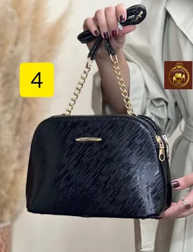کیف دوشی زنجیری ورنی جادار زنانه
