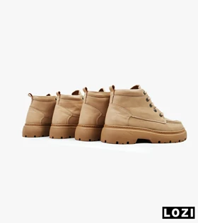 نیم بوت چرمی مردانه کرم Timberland