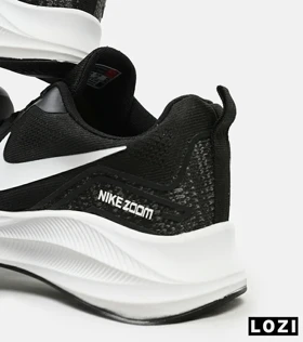 کفش کتانی مردانه و زنانه مشکی سفید Nike air zoom