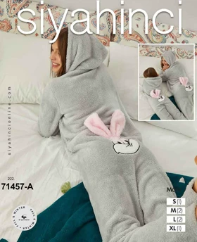 تولوم و سرهمی حوله ای زنانه طرح خرگوش