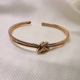 بنگل ژوپینگ مدل «گره عشق» (Love Knot) | بافت طنابی و فری‌سایز