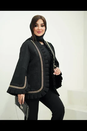 کت ژاکارد پیلیسه زنجیری