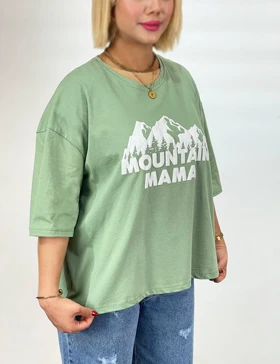تیشرت باکسی Mama کد : 3216